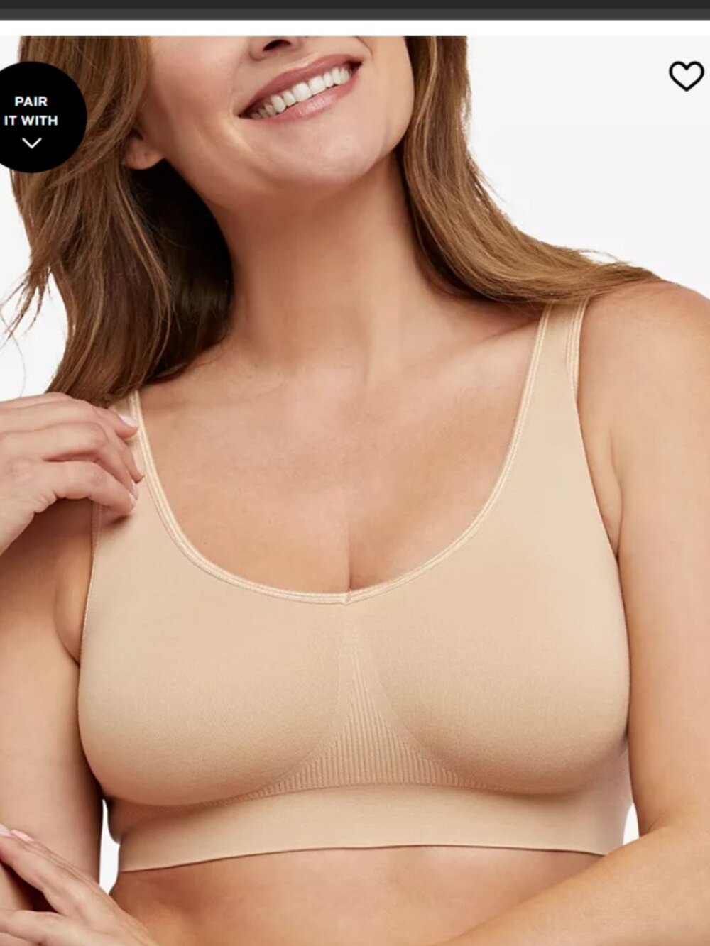Bali Women's Comfort Revolution Underwire Seamless Beige Comfort Bra NWOT